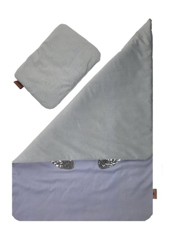 koc dla dziecka szary srebrny złoty skrzydła queen baby