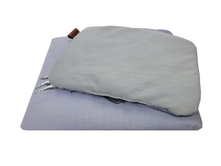 koc dla dziecka szary srebrny złoty skrzydła queen baby