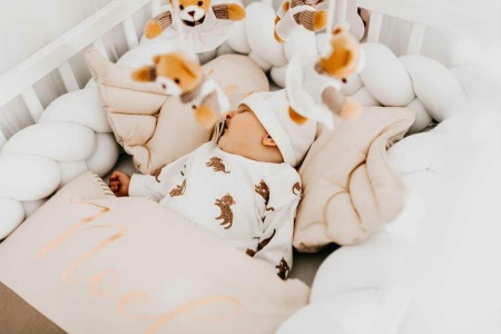 beżowy kocyk baby boy kocyk dla chłopca