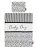 imienny kocyk do wózka czarno biały name queen baby personal blanket