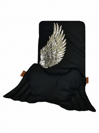 pościel czarna dla dziecka skrzydła queen baby