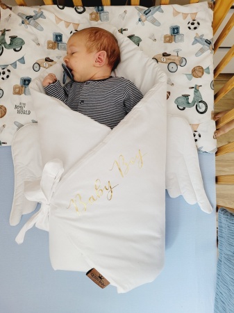 szary rożek dla niemowlaka skrzydła queen baby