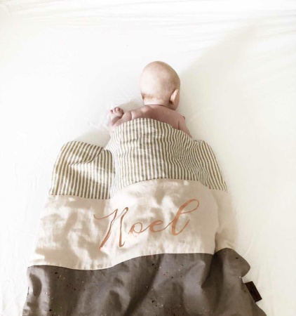 beżowy kocyk baby boy kocyk dla chłopca