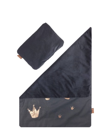 koc ozdobiony koronami crown miedziany różowe złoto