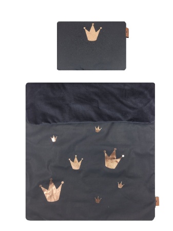 koc ozdobiony koronami crown miedziany różowe złoto