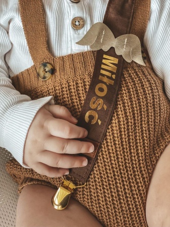 zawieszka do smoczka z napisem miłość queen baby
