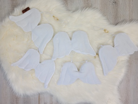 girlanda w kształcie skrzydeł zawieszka do pokoju dziecka łóżeczka ozdoba