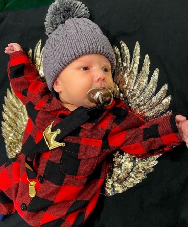 pościel czarna dla dziecka skrzydła queen baby