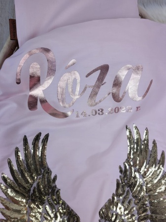 różowa pościel do łóżeczka niemowlaka queen baby