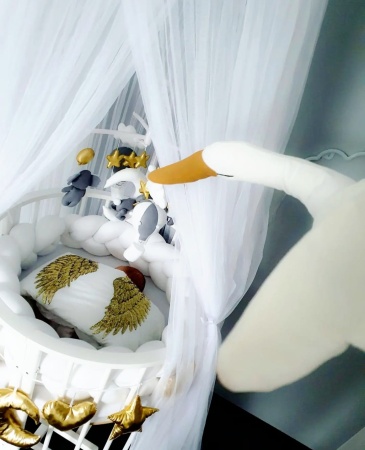 koc biały skrzydła srebrne złote koc dla dziecka kocyk do wózka gondoli queen baby biały skrzydła cekinowe złote lub srebrne