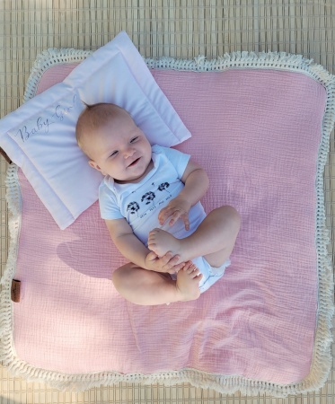poduszka płaska dla noworodka dla dziewczynki baby girl bawełniana queen baby