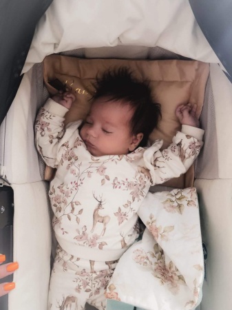 poduszka płaska dla noworodka dla dziewczynki baby girl bawełniana queen baby