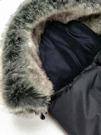 śpiworek do wózka skrzydła srebrne futro do spacerówki gondoli