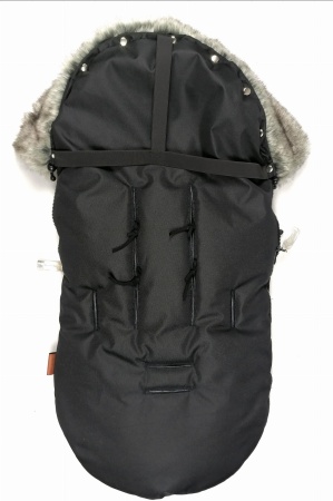 śpiworek do wózka skrzydła srebrne futro do spacerówki gondoli