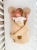 muślinowy rożek dla niemowlaka z uszami misia rożek miś wyprawka dla niemowlaka z muślinu beżowy becik rożek dla chłopca rożek dla dziewczynki queen baby