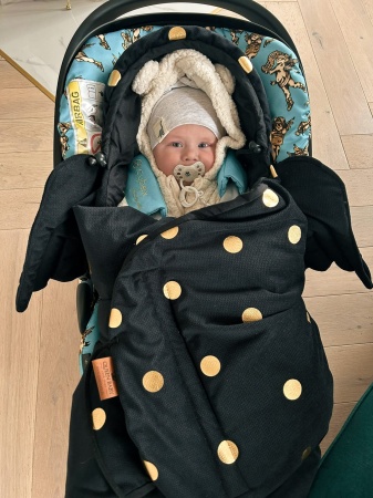 wkładka do wózka szara czarna z poduszką miś z poduszką w kształcie misia srebrna wkładka do wózka wkładka do wózka ze srebrnymi dodatkami queen baby