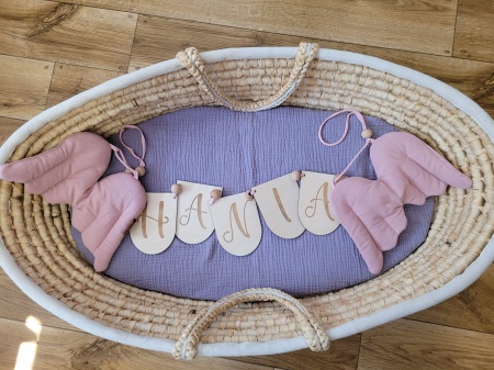 drewniana girlanda z imieniem dziecka girlanda dla chłopca dla dziewczynki queen baby