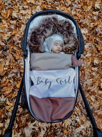 śpiworek do wózka  dla dziewczynki  śpiworek do gondoli spacerówki fotelika samochodowego śpiworek różowy beżowy queen baby
