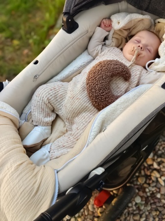 śpiworek do wózka zimowy teddy  baranek Bouclé