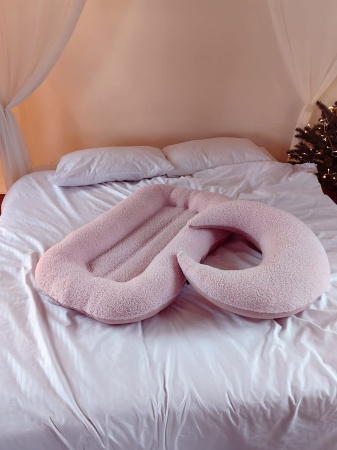 kokon różowy baranek różowa bawełna