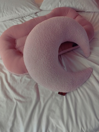 kokon różowy baranek różowa bawełna