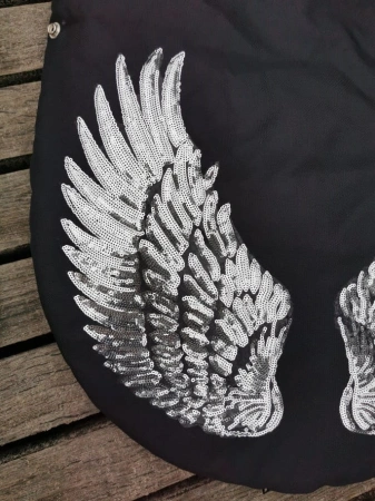 śpiworek do wózka skrzydła srebrne futro do spacerówki gondoli
