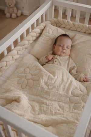 pościel w kwiaty muślinowa dostępna w kilku kolorach dla dziecka