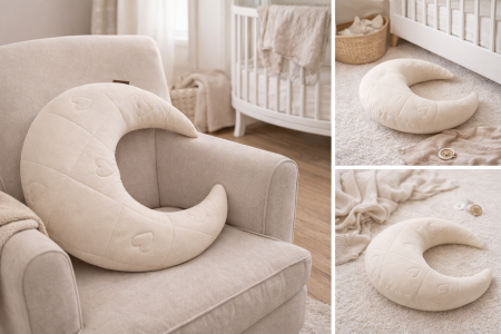 poduszka do karmienia kratka serduszka w ksztalcie księżyca duża poduszka do karmienia