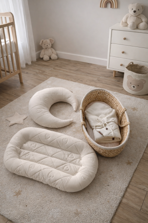 poduszka do karmienia kratka serduszka w ksztalcie księżyca duża poduszka do karmienia