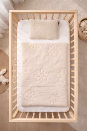 pościel w kwiaty muślinowa dostępna w kilku kolorach dla dziecka