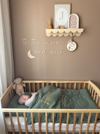 pościel z imieniem dziecka personalizowana z misiem muślinowa