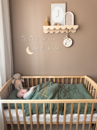 pościel z imieniem dziecka personalizowana z misiem muślinowa