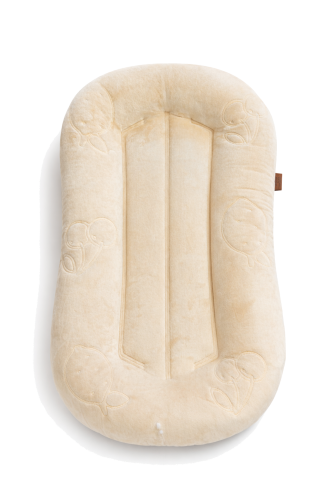 Przejdź do produktu Kokon dla dzieck beżowy wiśnie cytryny owocowy kokon dla niemowlaka kokon niemiemowlęcy