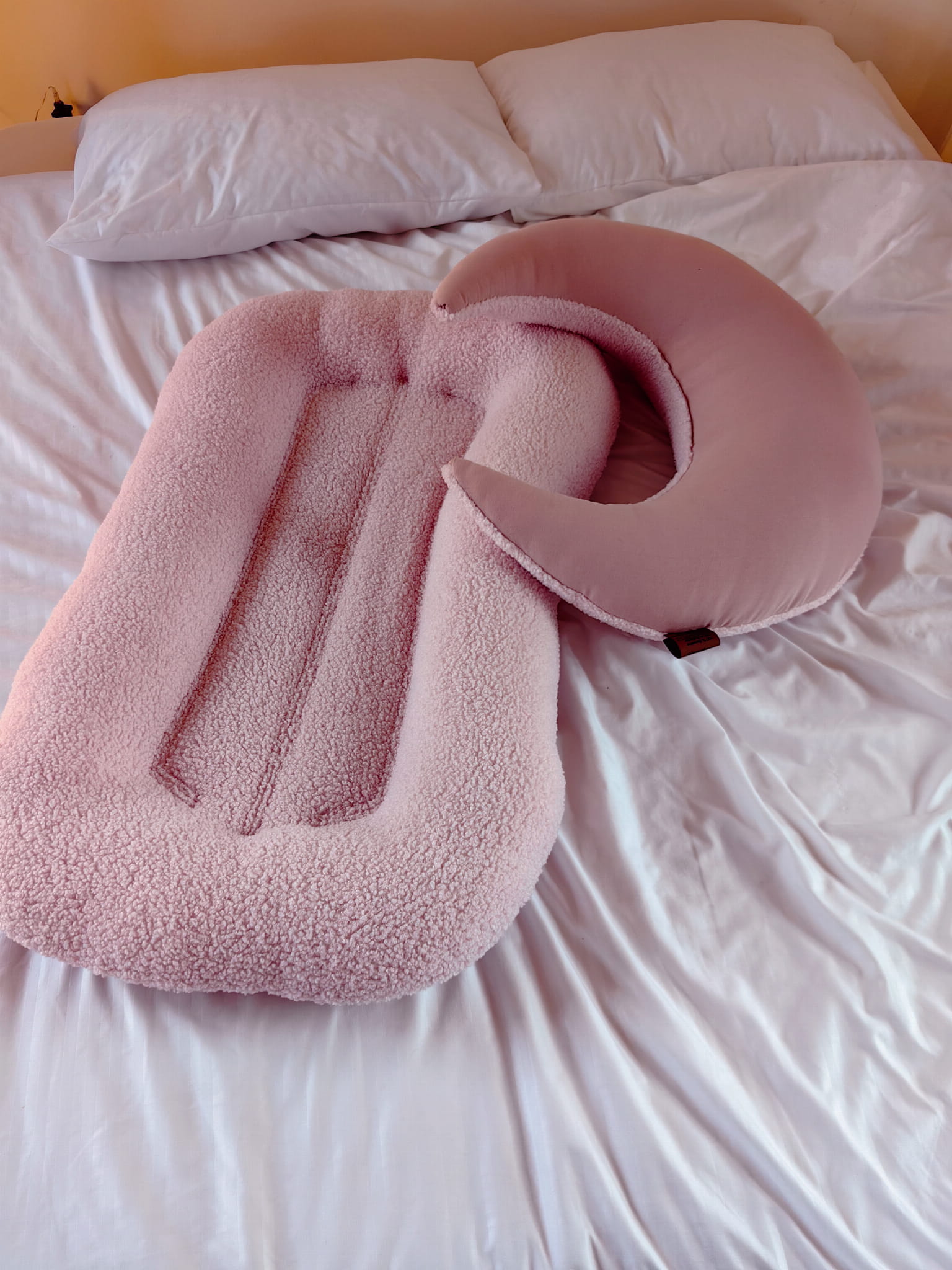 kokon różowy baranek różowa bawełna